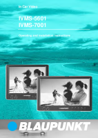 Blaupunkt IVMS-5601 - Owners Manual